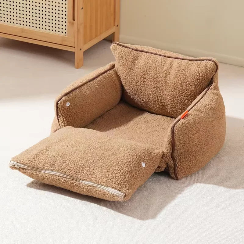 All-Season Universal Kennels Winter Warm Pet Sofa For Dogs Cats Warm Cat Nest Dog Sleeping Mats Removable Washable Pet Supplies