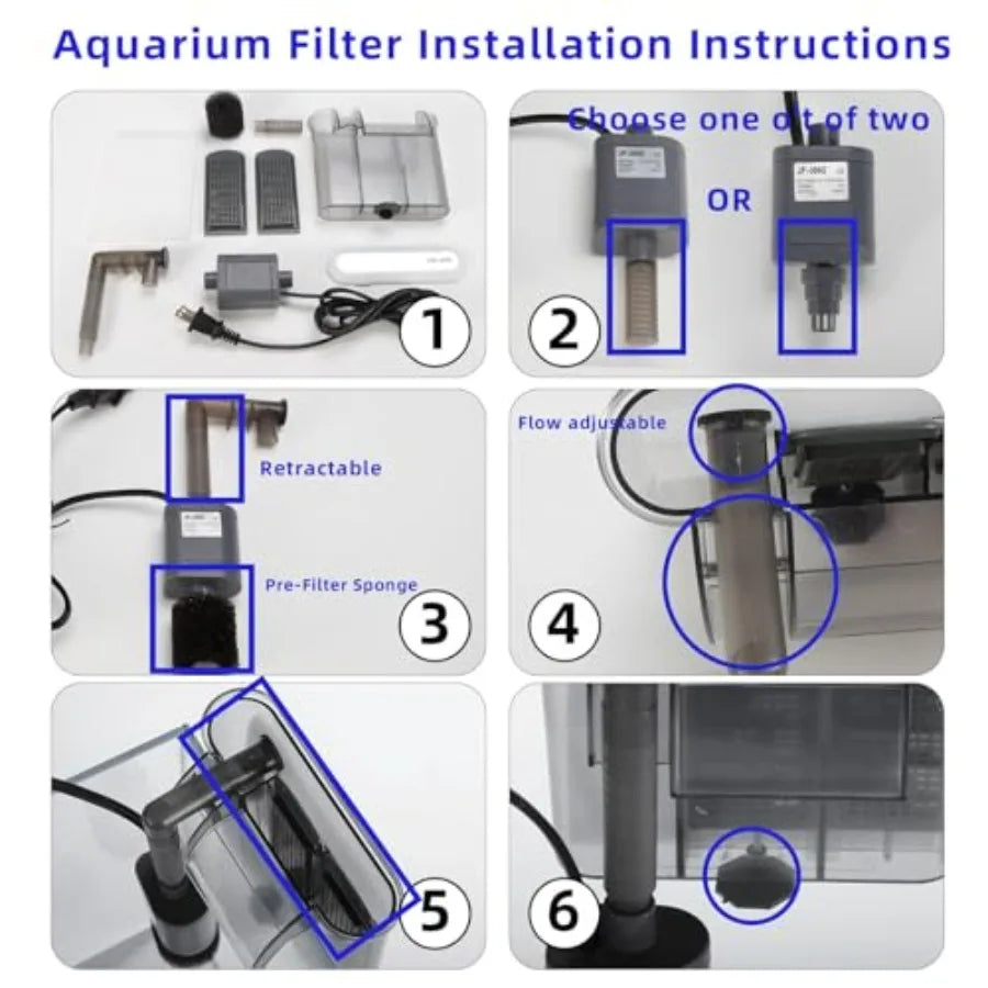 5 Gallon Glass Small Fish Tank with Filter Light and Lid, Betta Aquarium Starter Kits
