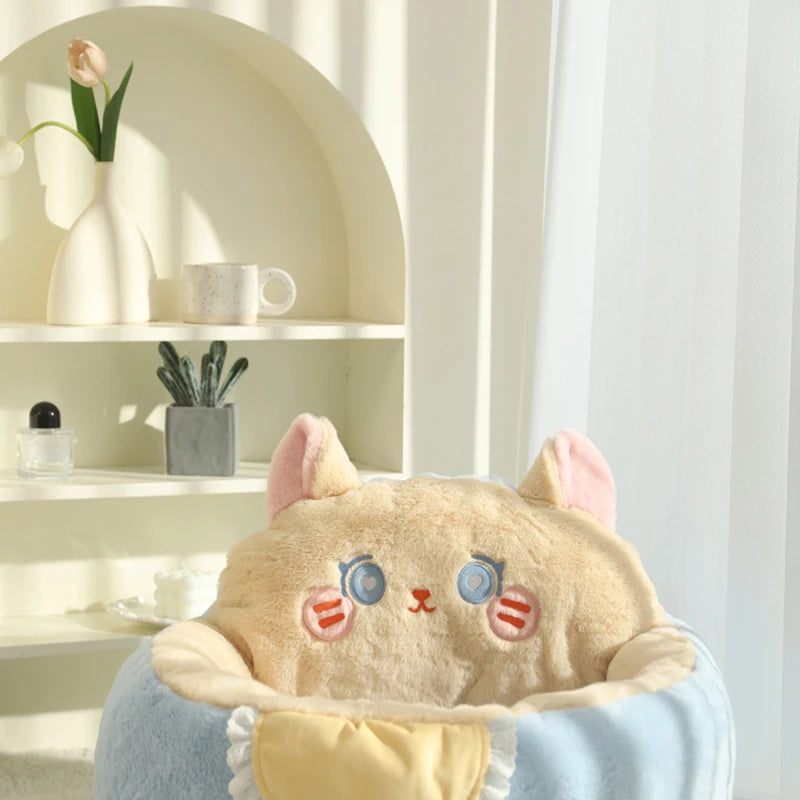 HOOPET Cat Bed Sofa Winter Warm Pet Bed for Small Dogs Cats Thicken Dog Deep Sleeping Bed Puppy Kennel Pet Supplies