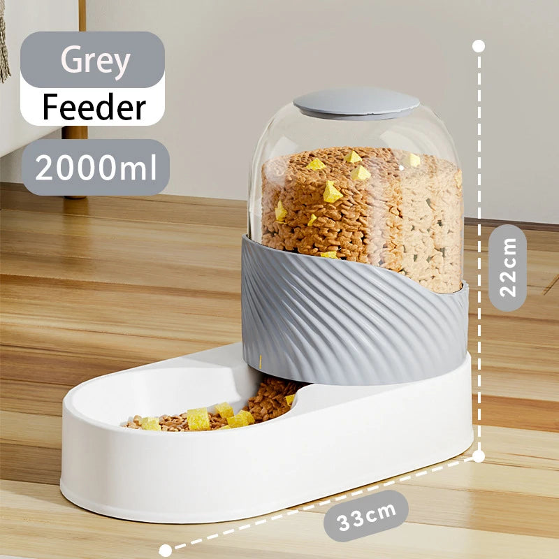 2/3.8L Pet Automatic Feeder Cat Water Dispenser Dog Automatic Feeder Cat Dog Water Dispenser Pet Bowl Combination Pet Supplies