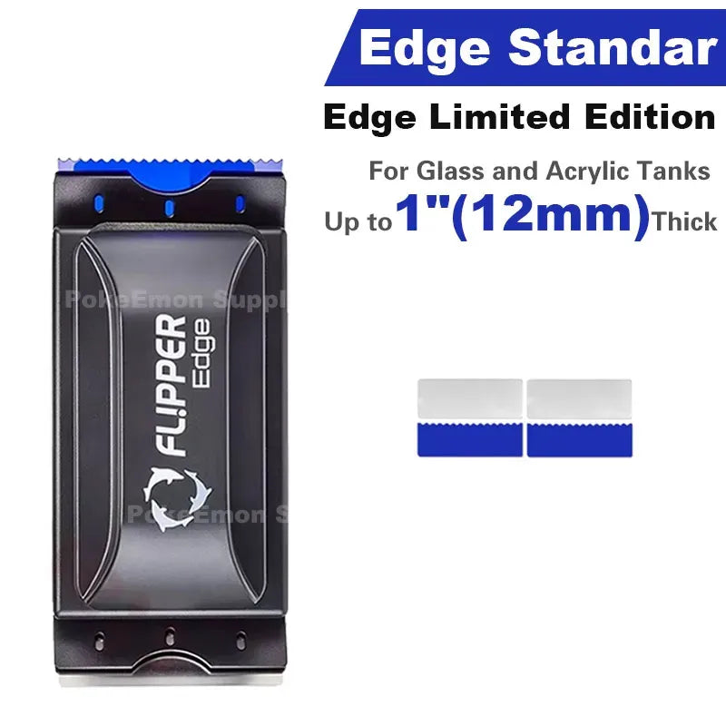 Limited Edition Flipper Edge Max Magnetic Algae Cleaner 2 In 1 Floating No Scratch for Glass Acrylic Fish Tank Marine Aquarium