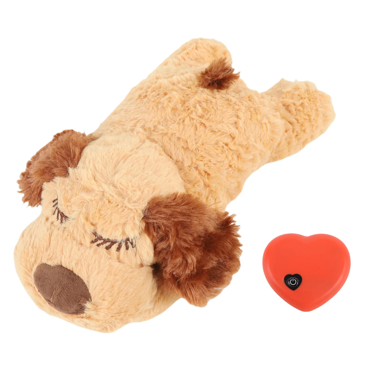 Heartbeat Puppy Toys Interactive Stuffed Animal Heartbeat Plush Toy for Pet Behavioral Sleep Calming Aid