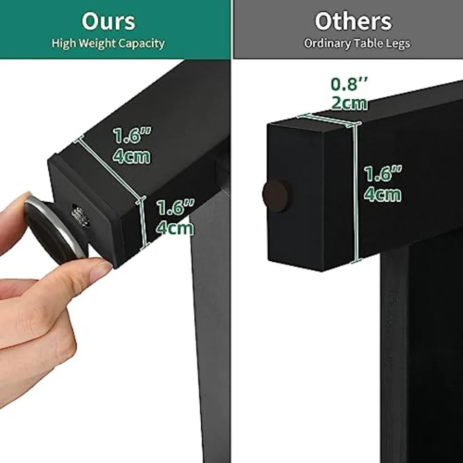 55-75 Gallon Aquarium Stand with Power Outlets, Cabinet for Fish Tank Accessories Storage - Heavy Duty Metal Fish Tank Stand Su