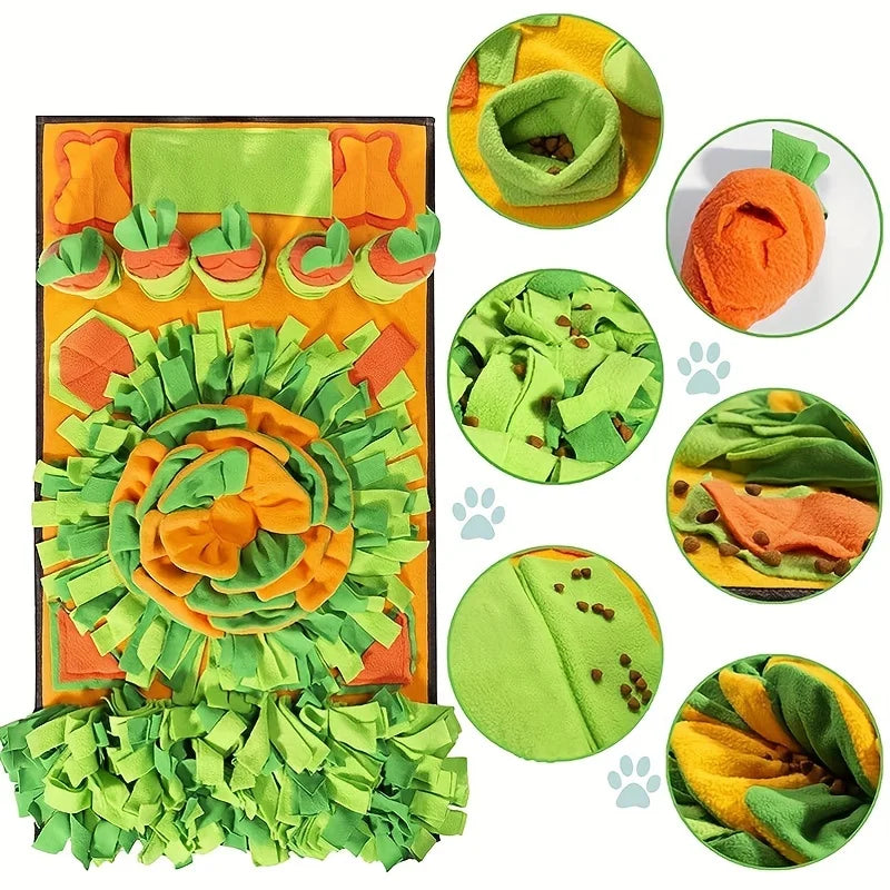Pet Snuffle Mat for Dogs Sniff Mat Nosework Feeding Mat Slow Feeder Interactive Dog Puzzle Toys for Training and Stress Relief