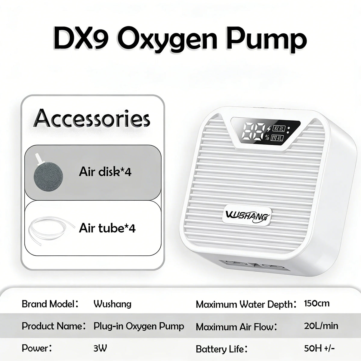 3W Aquarium Oxygen Pump Fishing Oxygenator Outdoor Fish Tank Usb Rechargeable Oxygenator Mute Dual/Four Outlets