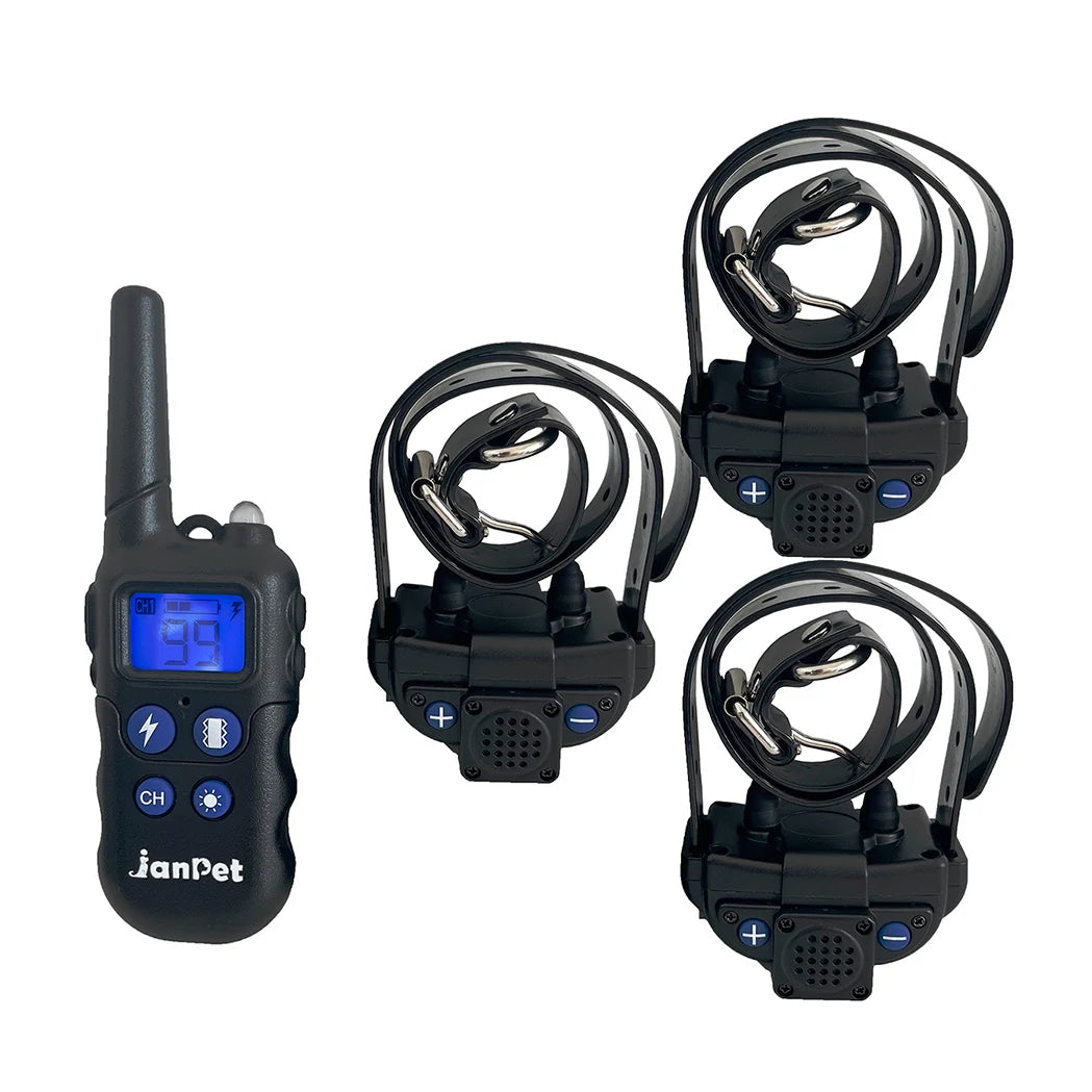 2000M Remote Control Dog Training Collar Walkie-Talkie Bark Collar Rechargeable Waterproof Shock Collar for Small Large Dogs