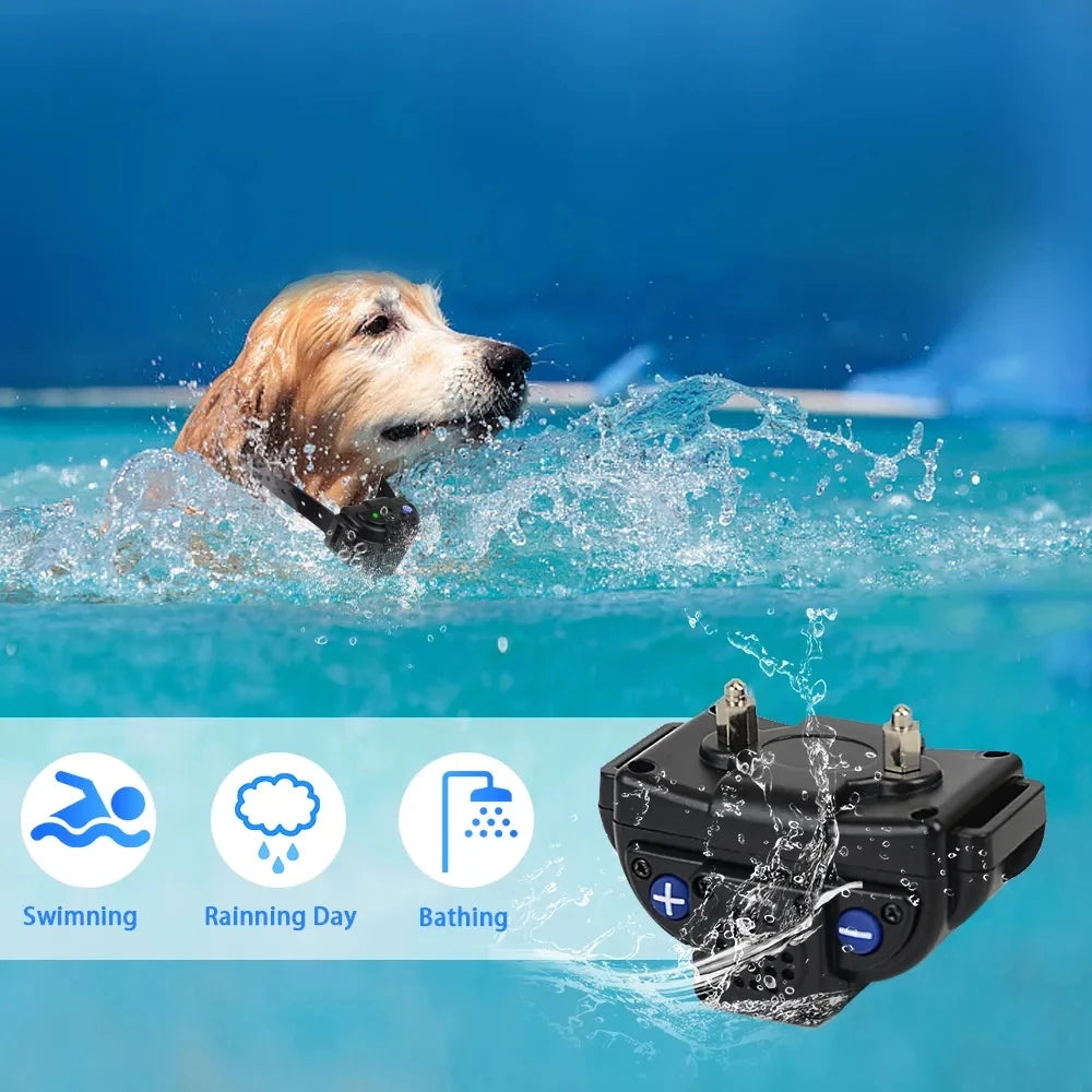 2000M Remote Control Dog Training Collar Walkie-Talkie Bark Collar Rechargeable Waterproof Shock Collar for Small Large Dogs