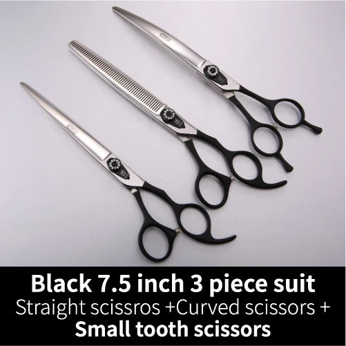 Fenice Dog Scissors Set Straight&Thinning&Curved Pet Grooming Scissors Kits Bichon Teddy Bomei Dog Grooming Shears Set Tool Set