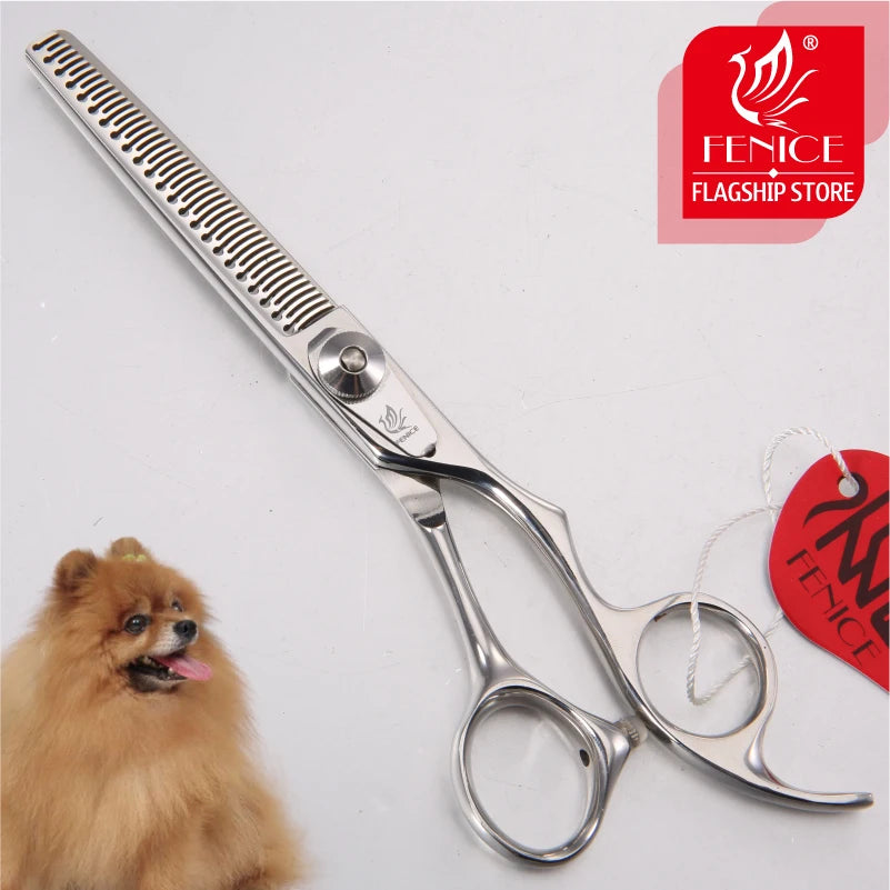 Fenice 6 Inch JP440C Dog Grooming Scissors Pet Dog Scissors Professional Thinning Shears Makas Tijeras Thinng Rate 20%&70