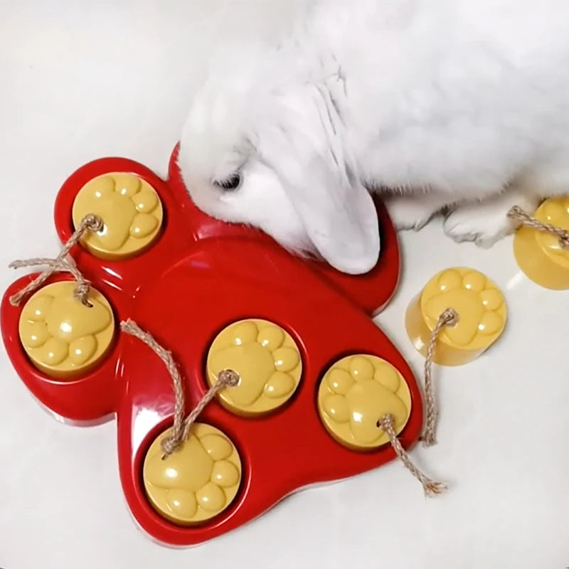 Rabbit Educational Interactive Toys Bunny Food Bowl Bunny Treasure Hunt Footprint Toys Pet Supplies Dog Anti-Choke Slow Food Box
