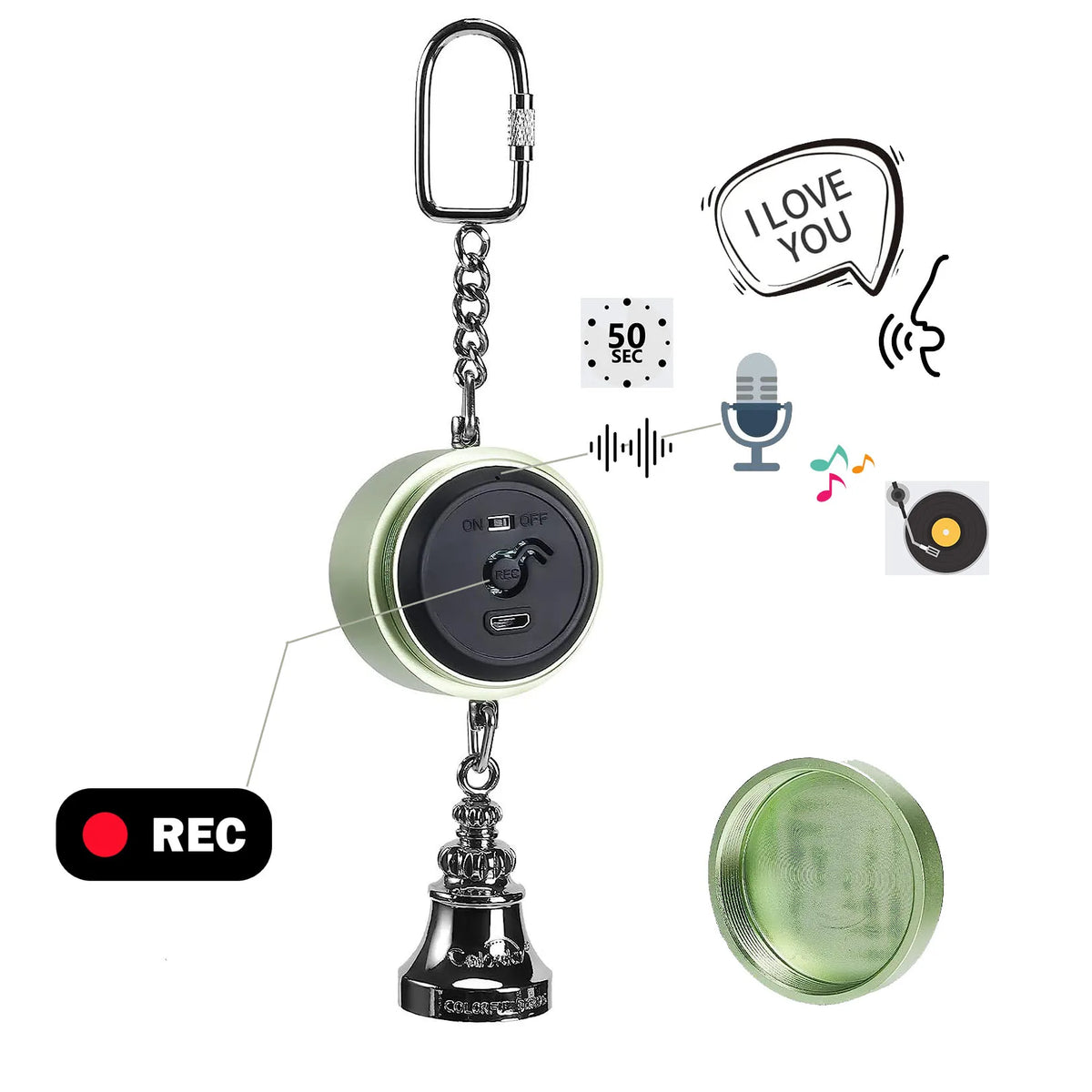 Bird Toys Parrot Talking Coach & Interactive Voice Bell Supplies  (Patent Pending, Latest Upgraded Version)