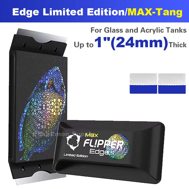 Limited Edition Flipper Edge Max Magnetic Algae Cleaner 2 In 1 Floating No Scratch for Glass Acrylic Fish Tank Marine Aquarium