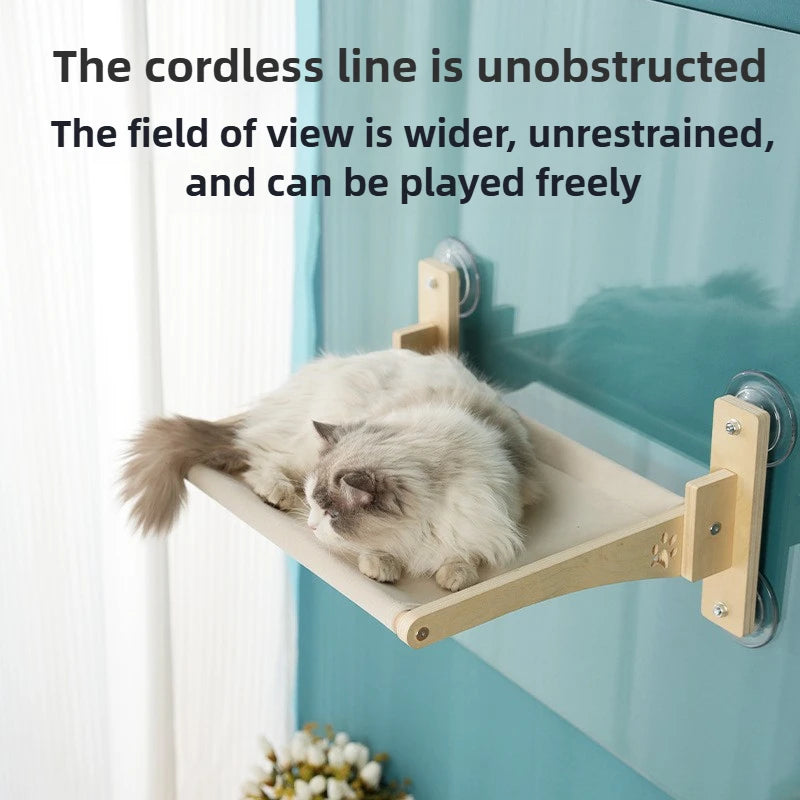 Foldable Wall Cat Hammock Window Bed Suction Cup Cat Hammock Large Space Kitten Nest Climbing Frame Pet Supplies Accessories