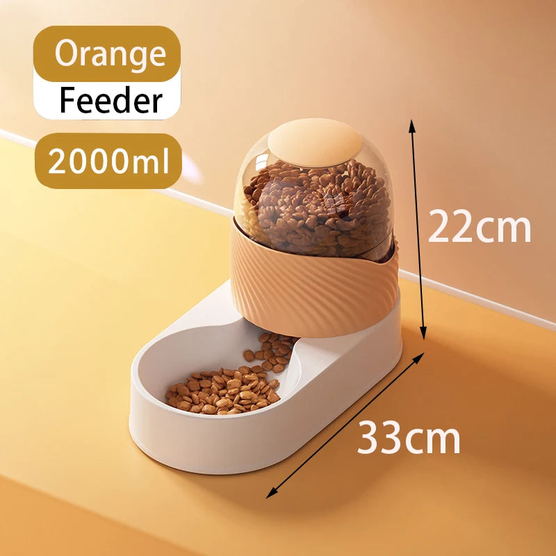2/3.8L Pet Automatic Feeder Cat Water Dispenser Dog Automatic Feeder Cat Dog Water Dispenser Pet Bowl Combination Pet Supplies