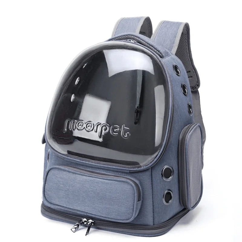 Pet Cat Carrier Bag Outdoor Travel Backpack for Cats Small Dogs Ventilation Breathable Cat Carrying Bag Pet Supplies Transparent