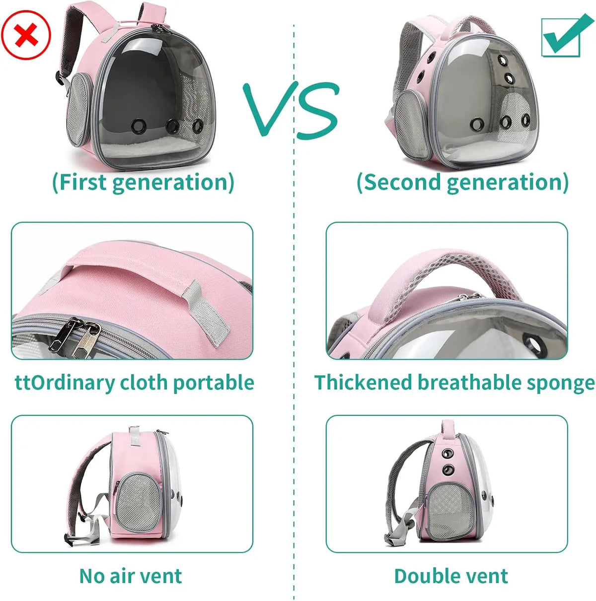 Bird Backpack Bird Carrier Travel Bag for Birds ParrotS Small Pet Acrylic Bubble Portable Bird Cage Outdoor Travel Hiking