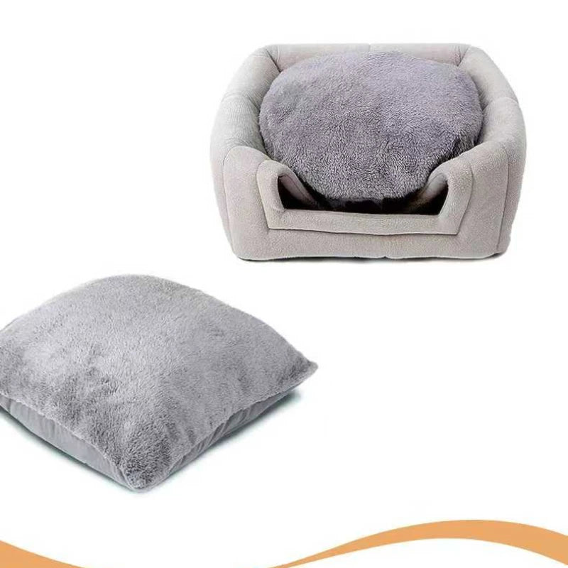 Cat Nest Autumn And Winter Warm Yurt Semi-closed Cute Cat Villa Dog Nest Can Be Opened And Washed Pet Nest