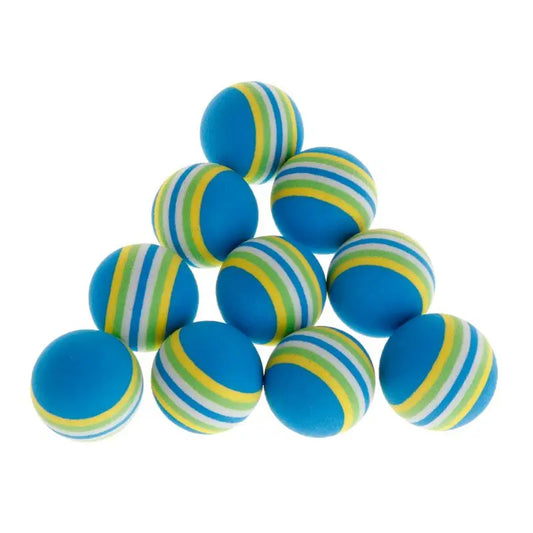 10Pcs Colorful Cat Toy Ball Interactive Cat Toys Play Chewing Rattle Scratch Natural Foam Ball Training Pet Supplies