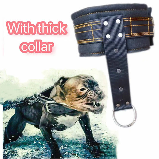 Pitbull Thickened Cotton Collar Bulldog  Weight Training Supplies For Medium And Large Dog Tow Chain Tire Equipment Pet Supplies