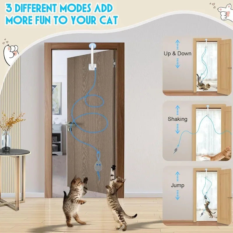 2026 USB Rechargeable Cat Toys Yo-Yo Electric Automatic Lifting Smart Door Hanging Automatic Kitten Self-entertainment Fun Pet