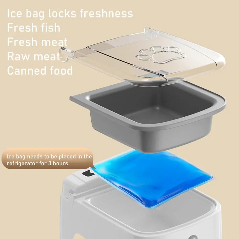 1pcs Smart Pet Feeder Automatic Cat Feeder Dog Slow Food Machine Timed Automatic Lid Opening Cat Food Dispenser Cat Dog Bowl