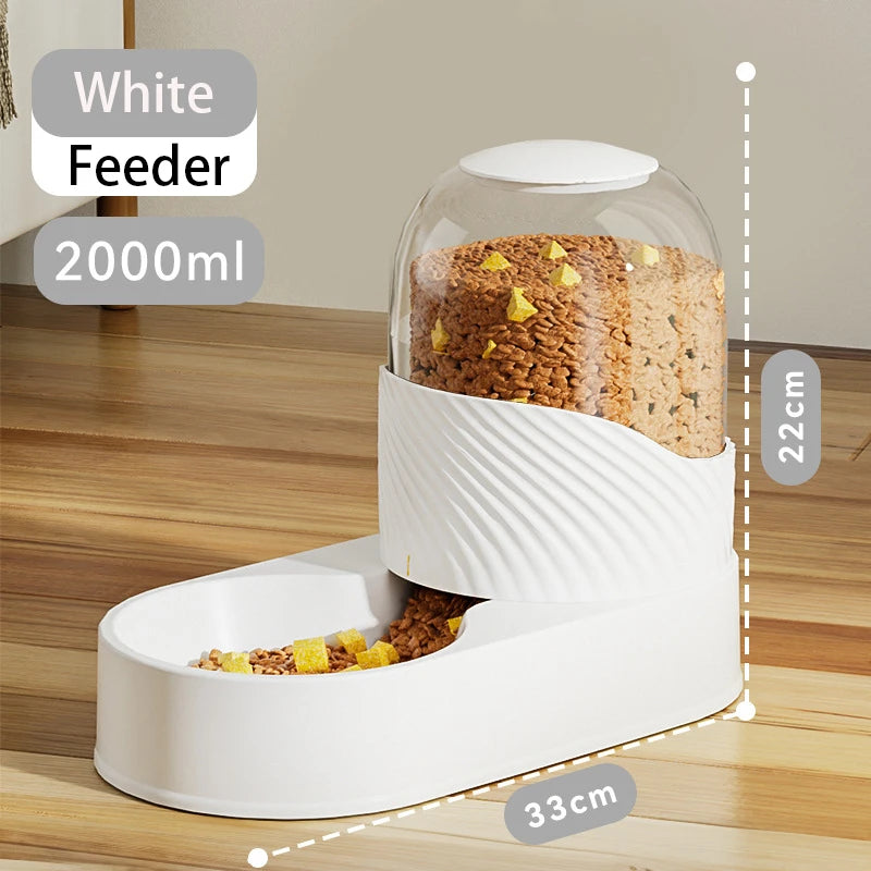 2/3.8L Pet Automatic Feeder Cat Water Dispenser Dog Automatic Feeder Cat Dog Water Dispenser Pet Bowl Combination Pet Supplies
