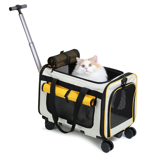 Pet Trolley Cat Bag Extra Large Portable Case Detachable Dog Trolley Case Large Foldable Pet Bag Cat Travel Carrier Bag
