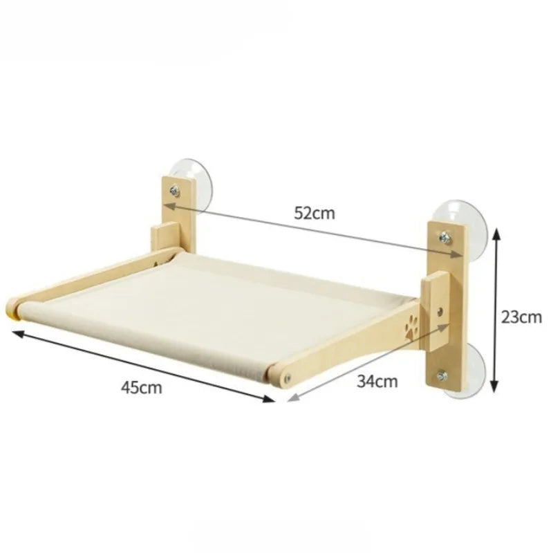 Foldable Wall Cat Hammock Window Bed Suction Cup Cat Hammock Large Space Kitten Nest Climbing Frame Pet Supplies Accessories