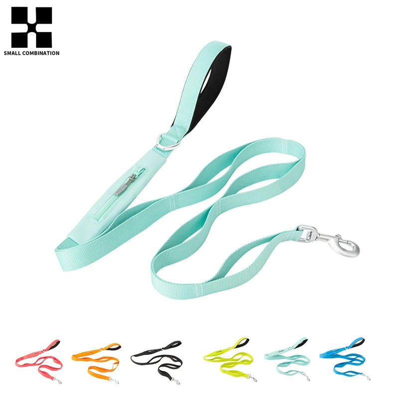 SMALL COMBINATION Lightweight Dog Leash for Small, Medium, Large Double Handle Dog Leash Puppy Pocket Designer Running Pet Leash