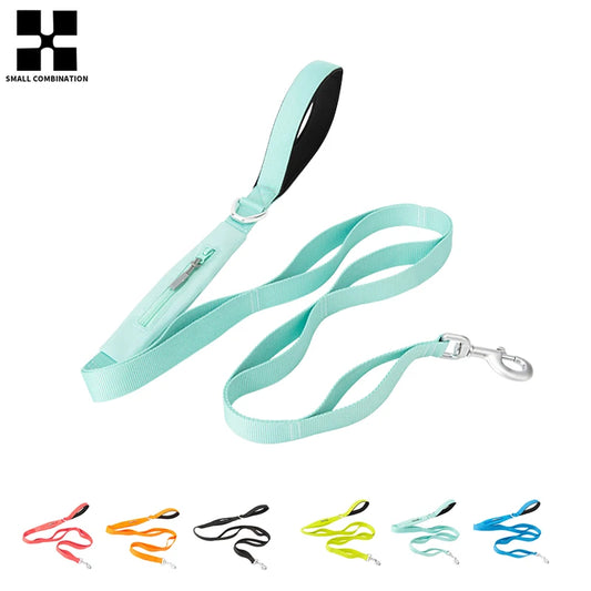 SMALL COMBINATION Lightweight Dog Leash for Small, Medium, Large Double Handle Dog Leash Puppy Pocket Designer Running Pet Leash