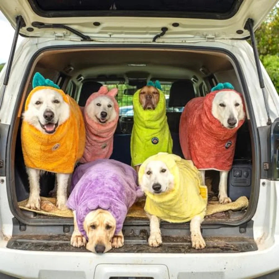 Preiu Dog Towe Robe and Dog Bathrobe for Drying Dog ade in Korea uper Aborbent Quick and Adjutabe icrofiber Bath Towe for Cat a