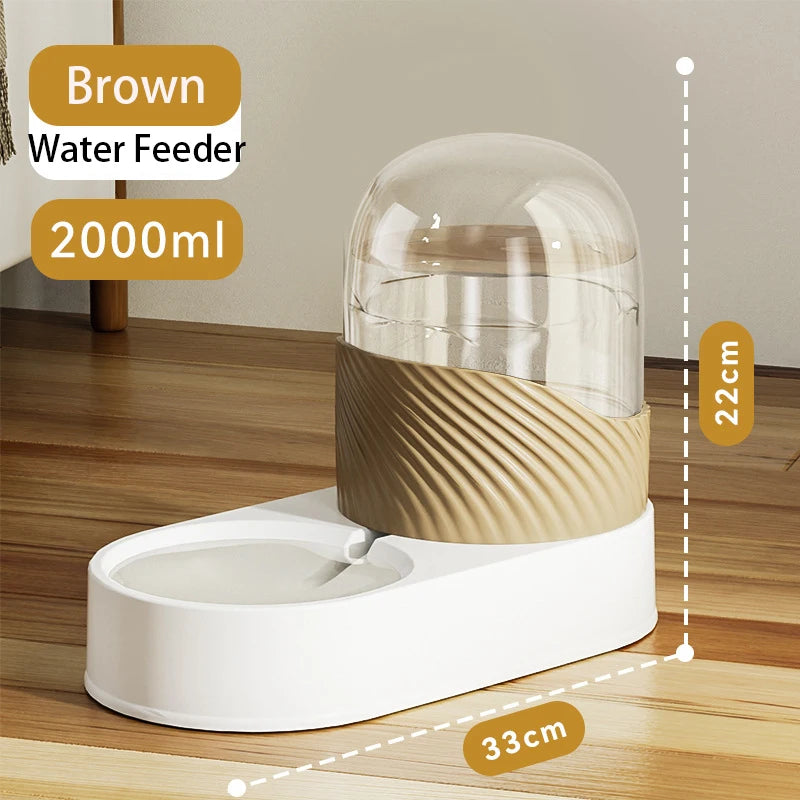2/3.8L Pet Automatic Feeder Cat Water Dispenser Dog Automatic Feeder Cat Dog Water Dispenser Pet Bowl Combination Pet Supplies