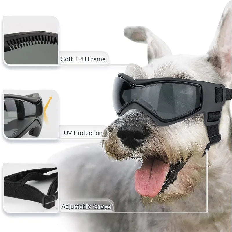 LETVIA Pet Glasses Uv-protective Goggles for Dogs Traveling Outdoors Soft-framed Pet Windproof Anti-fog Sunglasses Pet Supplies