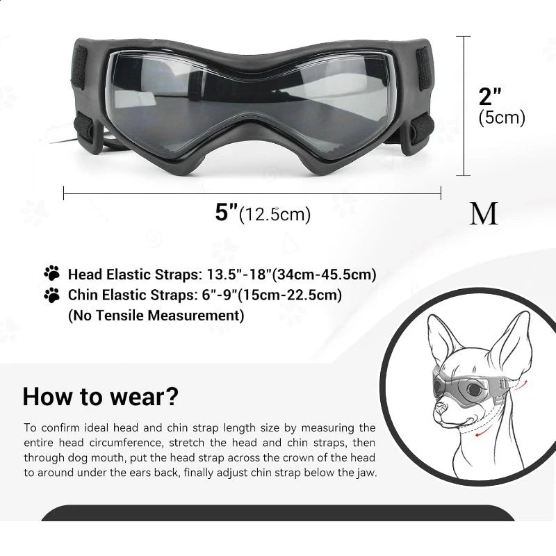 LETVIA Pet Glasses Uv-protective Goggles for Dogs Traveling Outdoors Soft-framed Pet Windproof Anti-fog Sunglasses Pet Supplies