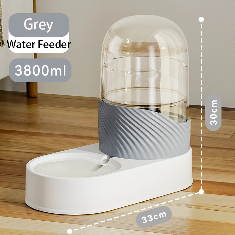 2/3.8L Pet Automatic Feeder Cat Water Dispenser Dog Automatic Feeder Cat Dog Water Dispenser Pet Bowl Combination Pet Supplies