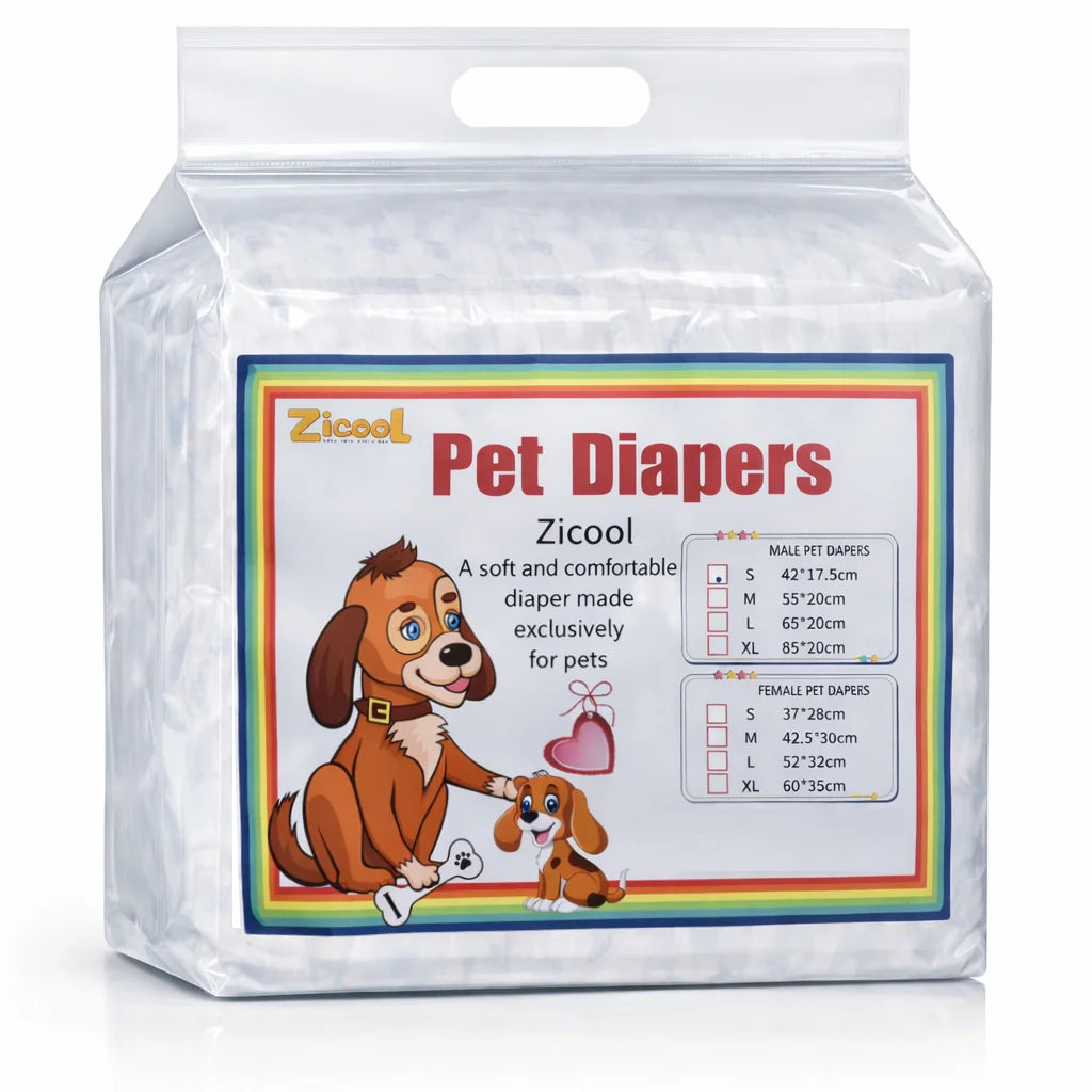 40-piece special offer pack of pet diapers, dry and breathable, comfortable and soft, physiological pants for female dogs, disposable diapers for male dogs