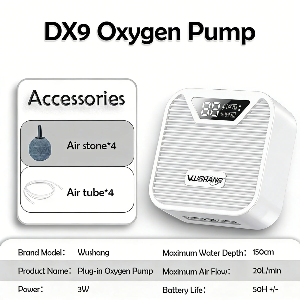 3W Aquarium Oxygen Pump Fishing Oxygenator Outdoor Fish Tank Usb Rechargeable Oxygenator Mute Dual/Four Outlets