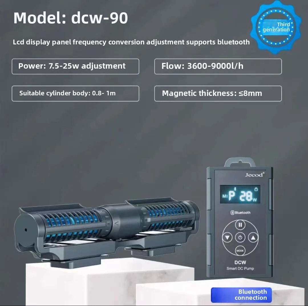 Jebao Jecod New Fish Tank Circulation Pump Wave Making Pump Silent Frequency Converter Bottom Blowing Surfing DCW Bluetooth