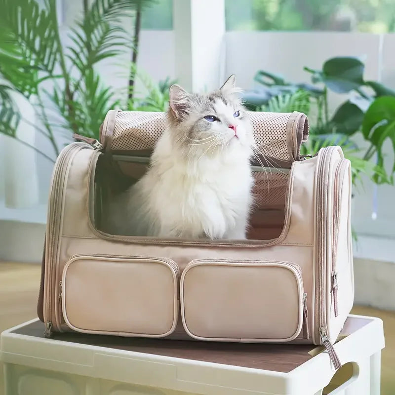 Airline Approved Pet Carrier Bag Soft Side Backpack Cat Pet Carriers Dog Travel Bags Transport For Small Dogs and Cats Outgoing