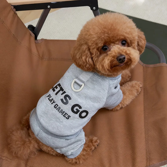 Winter Warm Pet Dog Coat Thicken Soft Dog Hoodies Jumpsuit For Small Medium Dogs Autumn Comfortable Puppy Clothes Pet Supplies