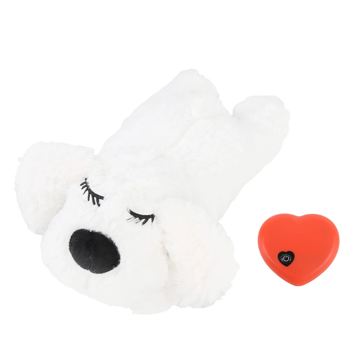 Heartbeat Puppy Toys Interactive Stuffed Animal Heartbeat Plush Toy for Pet Behavioral Sleep Calming Aid
