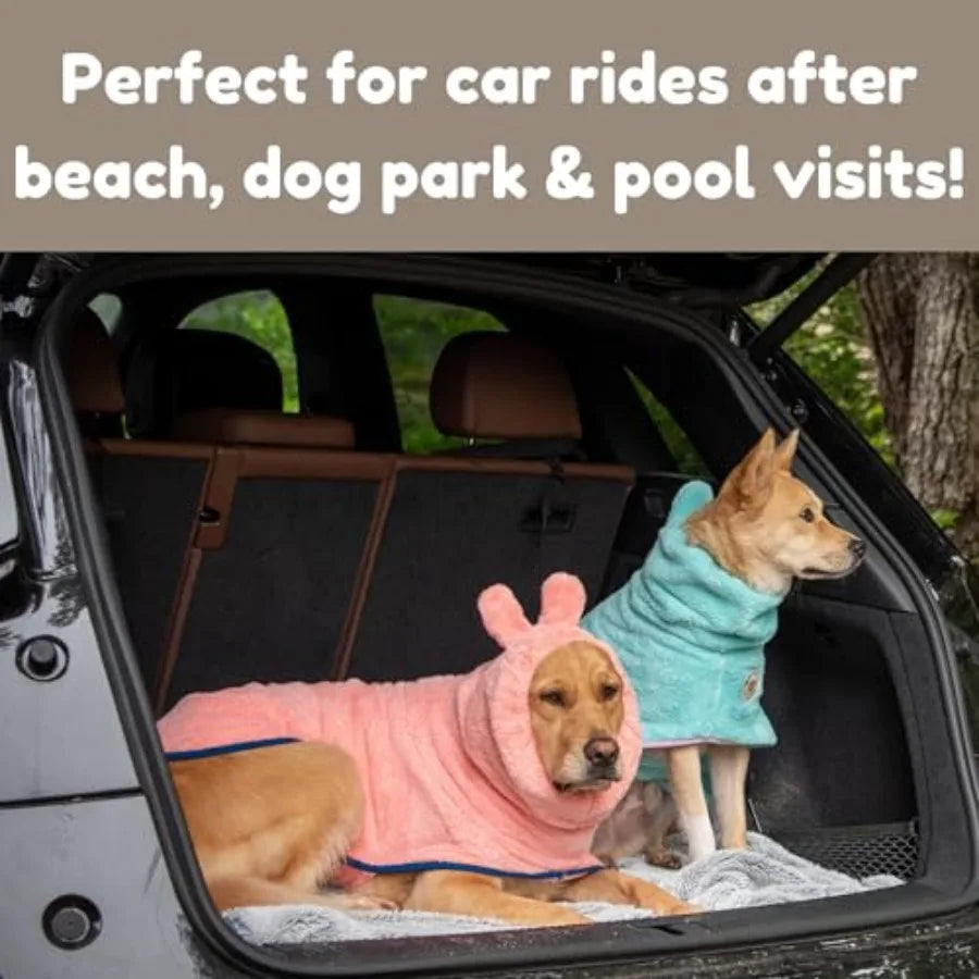 Preiu Dog Towe Robe and Dog Bathrobe for Drying Dog ade in Korea uper Aborbent Quick and Adjutabe icrofiber Bath Towe for Cat a