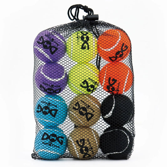 12 Pack 2.0'' Tennis Balls for Dogs Durable Non-Toxic Outdoor Dog Toys Balls with Mesh Bag, SGS Certified, Colorful Fetch Toys