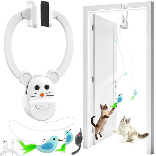 Interactive Cat Toys for Indoor Cats,  Rechargeable Durable Safe Hanging Cat Toy for Bored Kittens & Adult Cats