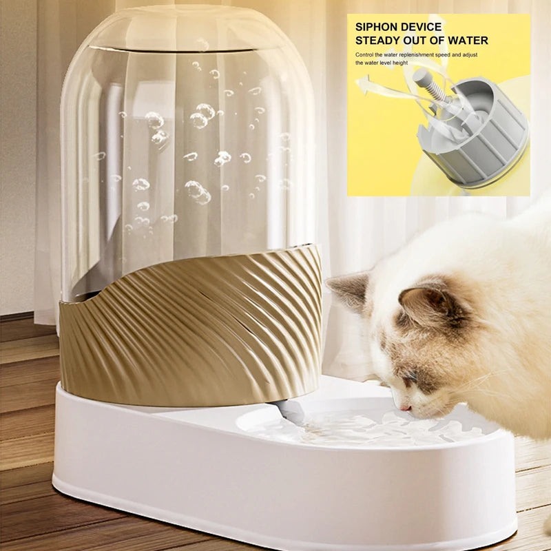 2/3.8L Pet Automatic Feeder Cat Water Dispenser Dog Automatic Feeder Cat Dog Water Dispenser Pet Bowl Combination Pet Supplies