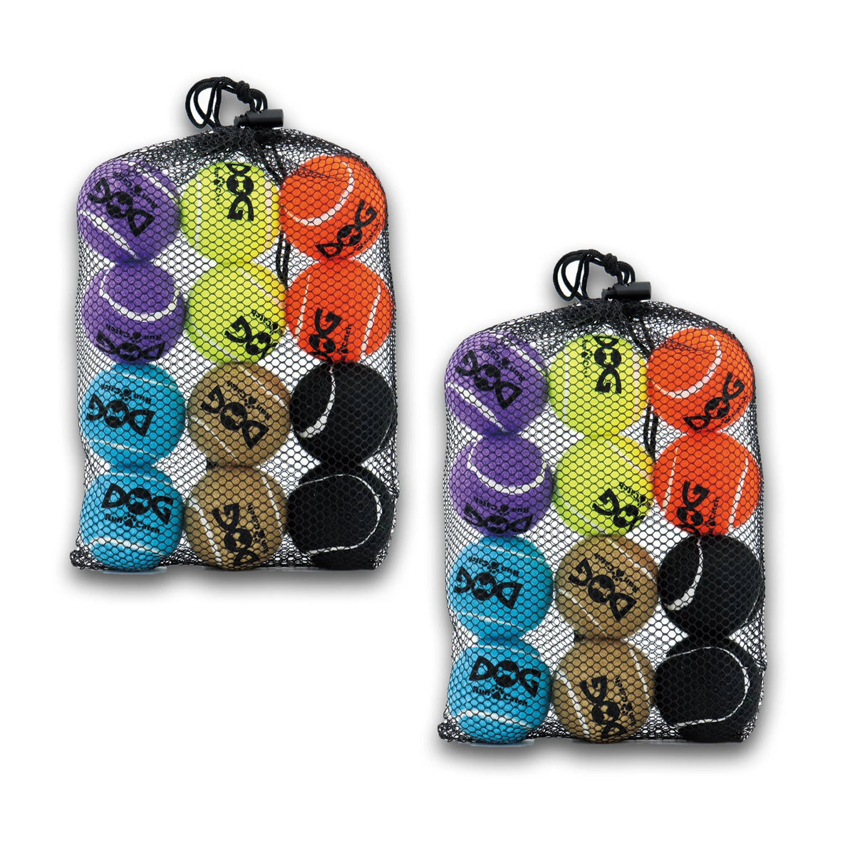 12 Pack 2.0'' Tennis Balls for Dogs Durable Non-Toxic Outdoor Dog Toys Balls with Mesh Bag, SGS Certified, Colorful Fetch Toys