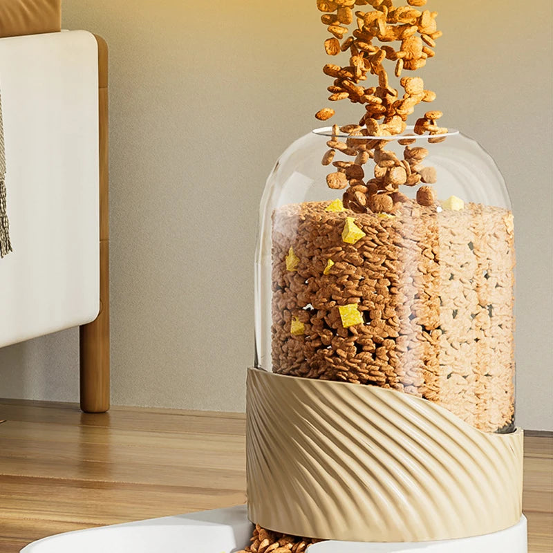 2/3.8L Pet Automatic Feeder Cat Water Dispenser Dog Automatic Feeder Cat Dog Water Dispenser Pet Bowl Combination Pet Supplies