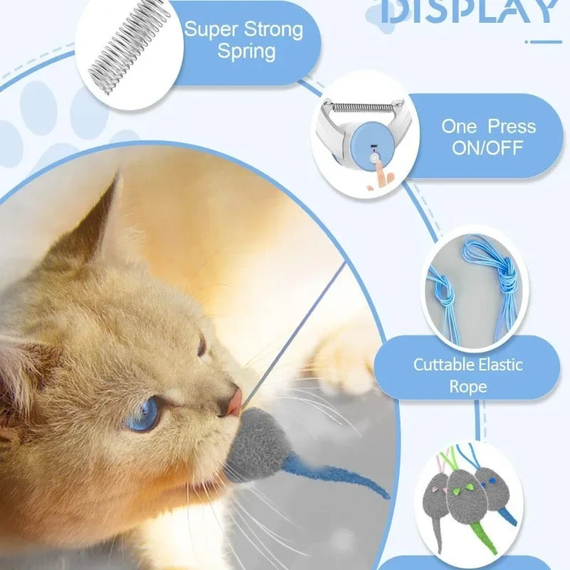 2026 USB Rechargeable Cat Toys Yo-Yo Electric Automatic Lifting Smart Door Hanging Automatic Kitten Self-entertainment Fun Pet
