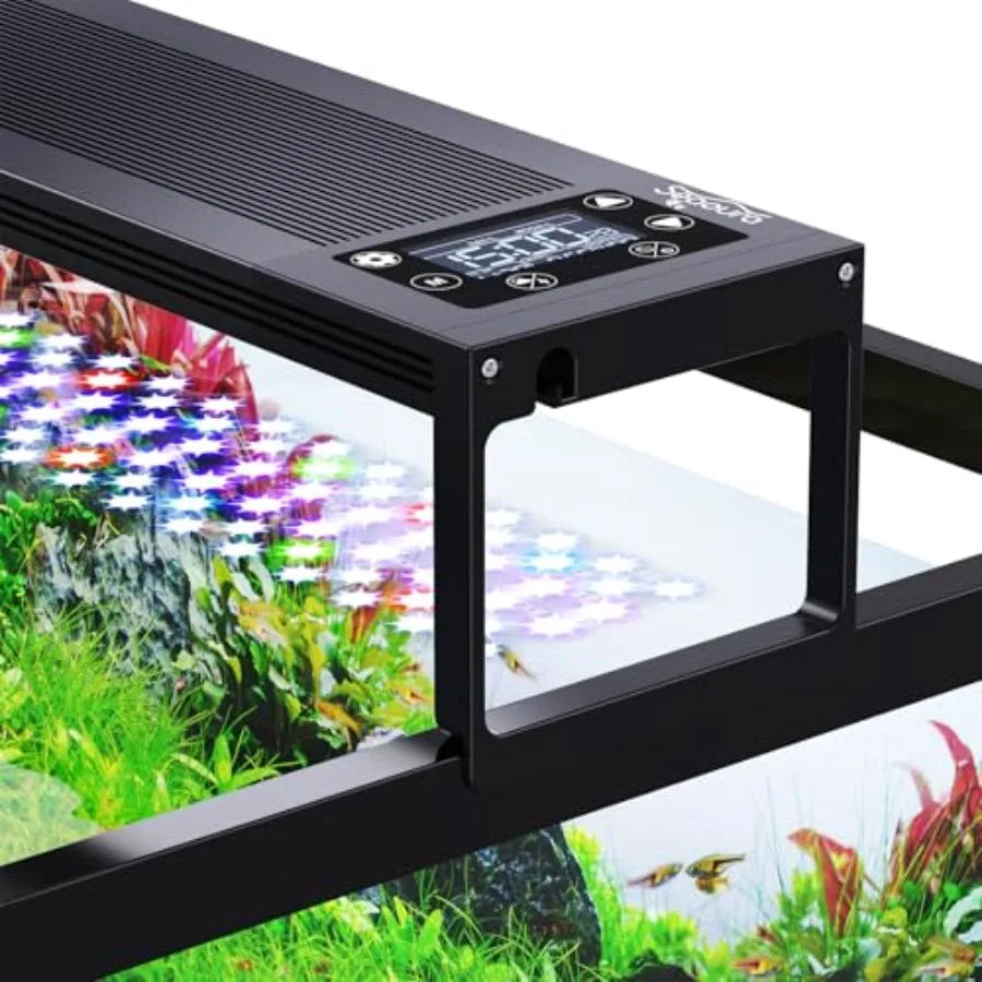 24/7 LED Aquarium Light for 30-36 Inch Fish Tank, Auto On Off with Timer, 9 Colors, Adjustable Brightness, Daylight Moonlight M