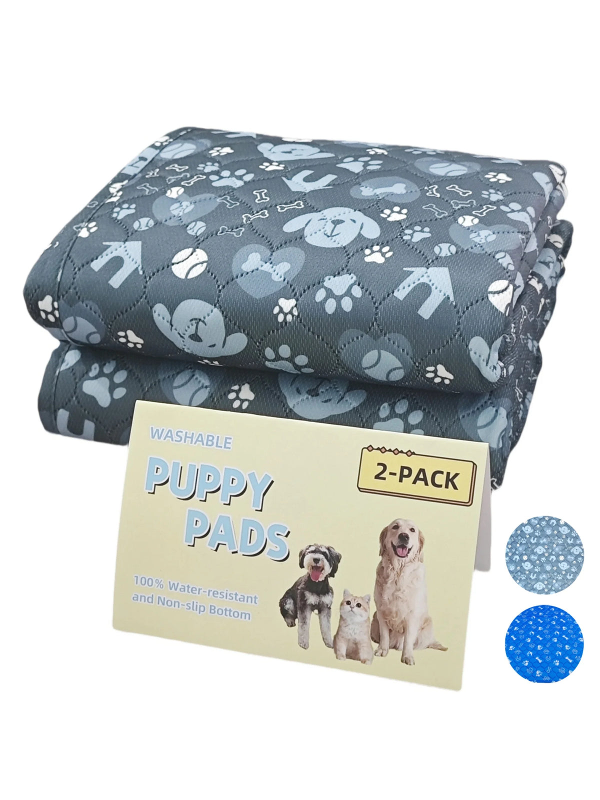 2pcs Large Pet Dog Pee Pads,Reusable Dogs Puppy Pads Pet Training Pads for Dogs, Absorbent and Leak-Proof Whelping Pads winter